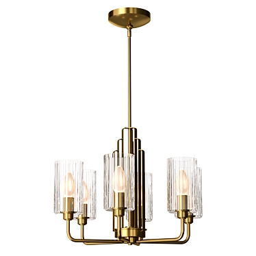 Kichler QN-KIMROSE6-BNB Chandelier Fixture 3D model image 1 