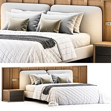 Elin Bed Model, High-Quality Mesh 3D model image 1 