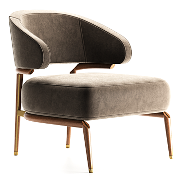 Elegant Modern ARMCHAIR Haines 3D model image 1 