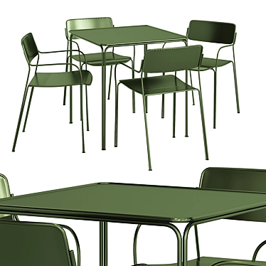 Libelle Series Table and Chairs 3D model image 1 