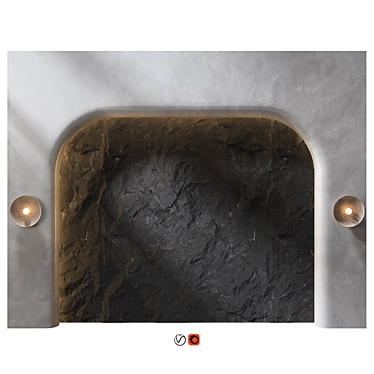 Elegant Wall Panel Headboard Decor 3D model image 1 