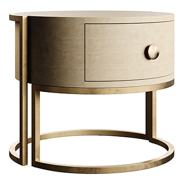 Luxury Cabochon Bedside Table 3D model image 1 