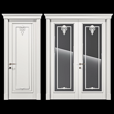 Elegance Collection Tacloban Wooden Door 3D model image 1 