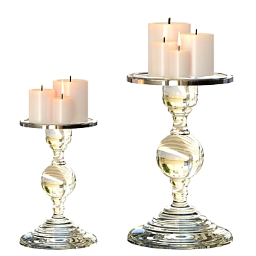 Elegant Providence Candle Holder Set 3D model image 1 