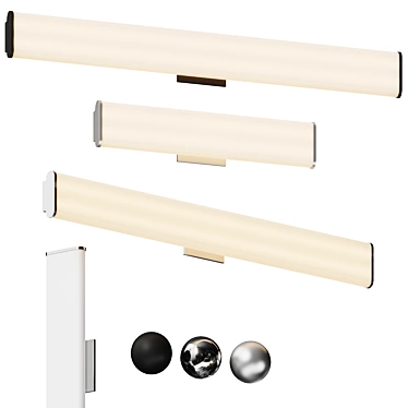  Sleek LED Linear Light Fixture 3D model image 1 