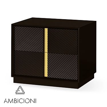 Sirmione Bedside Table Collection 3D model image 1 