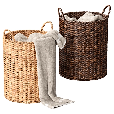 Savannah Seagrass Tote Basket 3D model image 1 