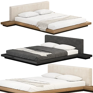  Sleek Bed Design, High Quality 3D model image 1 