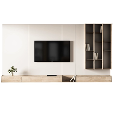 Modern TV Wall Entertainment Unit 3D model image 1 