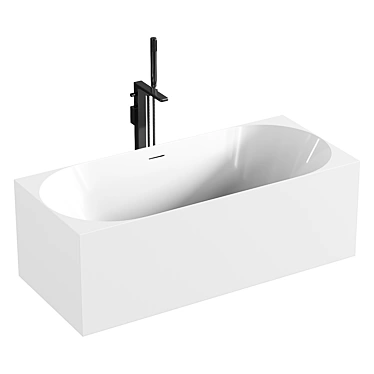 Abber AB9281 Acrylic Bathtub 3D model image 1 