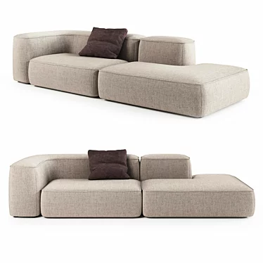 Leman C1 Deep Minimalistic Design Sofa 3D model image 1 