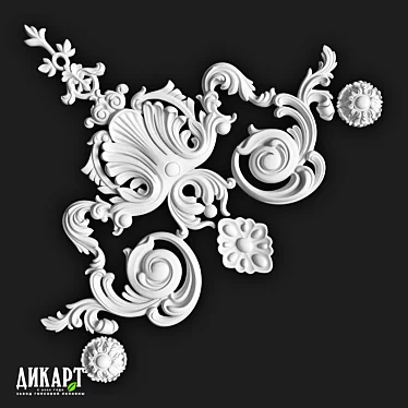 Custom-sized Gypsum Decor Solutions 3D model image 1 