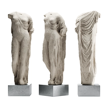 Goddess Venus Tall Torso Sculpture 3D model image 1 