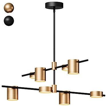 Modern Nature-Inspired Light Fixture 3D model image 1 