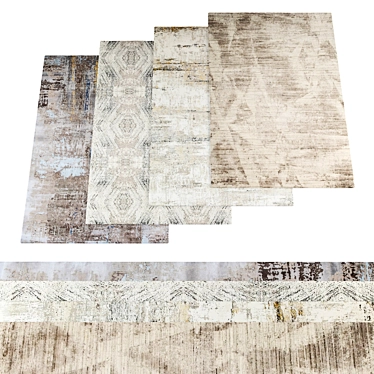  Modern Rug Bundle - 4 Textures 3D model image 1 