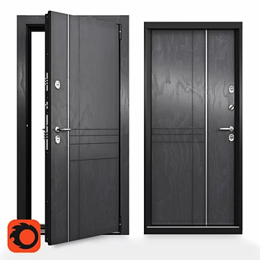 Snegir PRO Frost-Resistant Outdoor Door 3D model image 1 