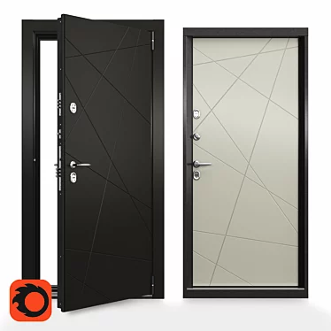 Ultimate Cold-Resistant Exterior Door 3D model image 1 