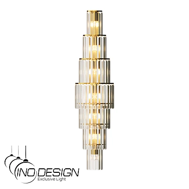 Modern Crystal Gold Chandelier 7-Light 3D model image 1 