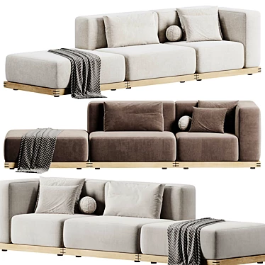 Karimoku N-S02 Modern Sofa 3D model image 1 