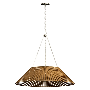 Elegant Designer Nickel Pendant Light 3D model image 1 