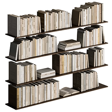 Sleek Minimalist Book Set 3D model image 1 