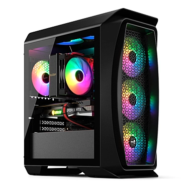 Mini Gaming PC with Corona Lighting 3D model image 1 