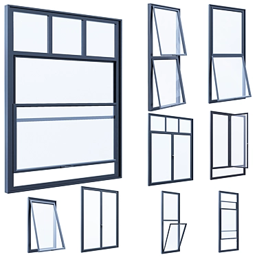 Sleek Windows Design with Vray 3D model image 1 