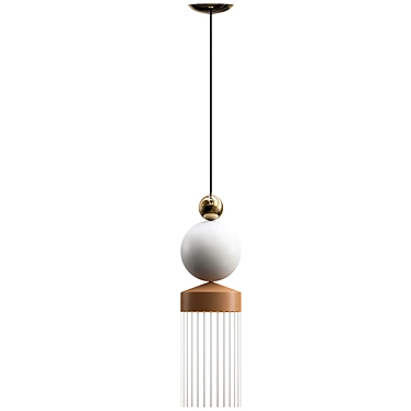 Modern XL Suspension Light Fixture 3D model image 1 