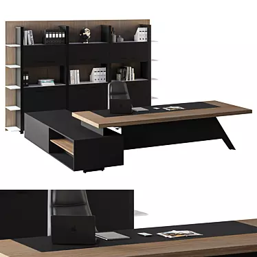 Sleek Office Furniture Ensemble 3D model image 1 