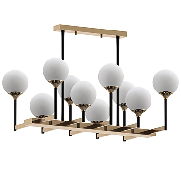 Luxe Modern Chandelier Ball Valley 3D model image 1 