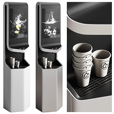 Dispenser Duo White/Silver Cooler 3D model image 1 