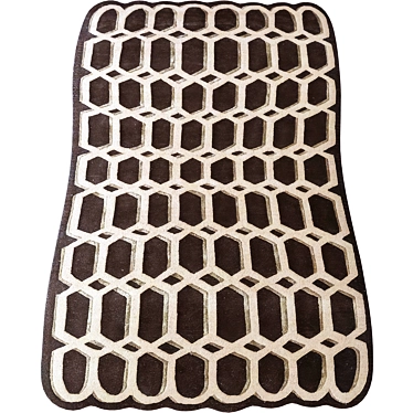 Plush Beige Hand Tufted Rug 3D model image 1 