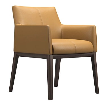 Modern Velvet Lounge Chair 3D model image 1 