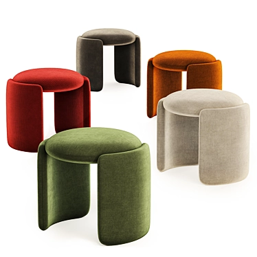 Cozy Hug Pouf in 5 Colors 3D model image 1 