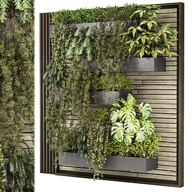 Vertical Wall Indoor Garden Set 3D model image 1 