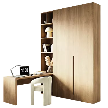  Modern Home Office Furniture Set 3D model image 1 