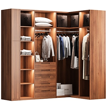 Smoothed Wardrobe 3D Model 3D model image 1 