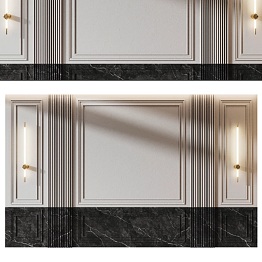 Modern Wall Panel 3D Model 3D model image 1 