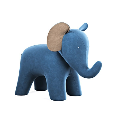 Children's pouf Elephant blue