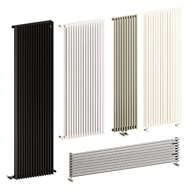 Modern Tubes Radiators Collection 3D model image 1 