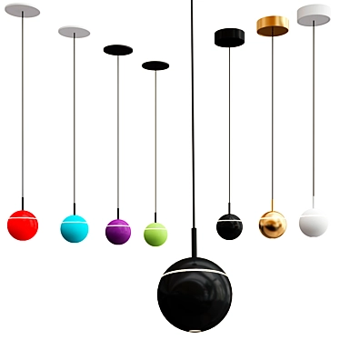 Modern LED Pendant Lamp: Snooker Canopy 3D model image 1 