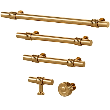 Brass Grove Handles & Knobs 3D model image 1 