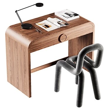 Modern Office Desk Furniture Model 3D model image 1 