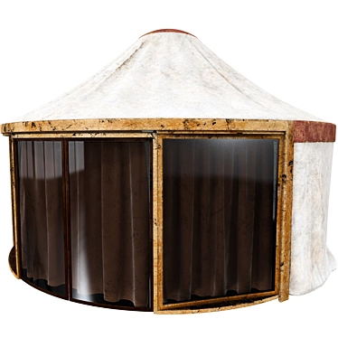 Sleek Modern Yurt Design 3D model image 1 