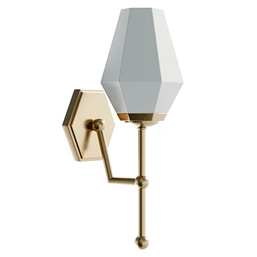 Modern UV-Unwrapped Slater Sconce 3D model image 1 