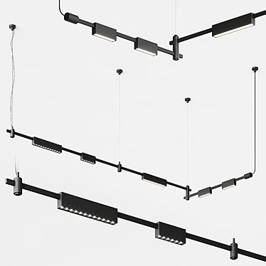 Esthetic Magnetic Multi-Level Lighting System 3D model image 1 