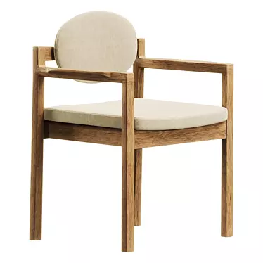 Sleek Jens Risom Chair Model 3D model image 1 