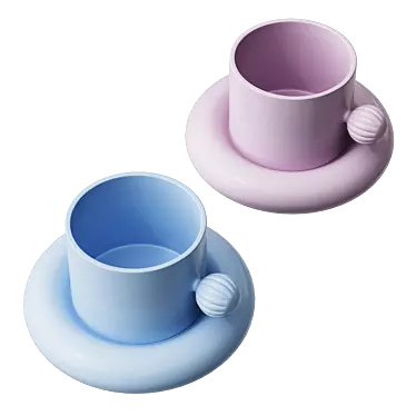 Nordic Style Insta Mugs Set 3D model image 1 