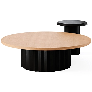 Modern Round Coffee Side Tables 3D model image 1 