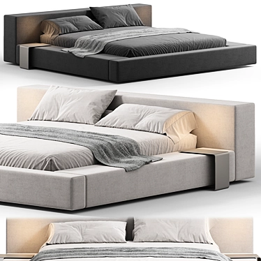 Cozy Double Lazy Bed 3D model image 1 